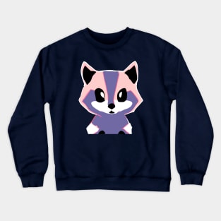 Colorful Cartoon Raccoon Kit aka Baby Trash Panda (MD23Ani001) Crewneck Sweatshirt